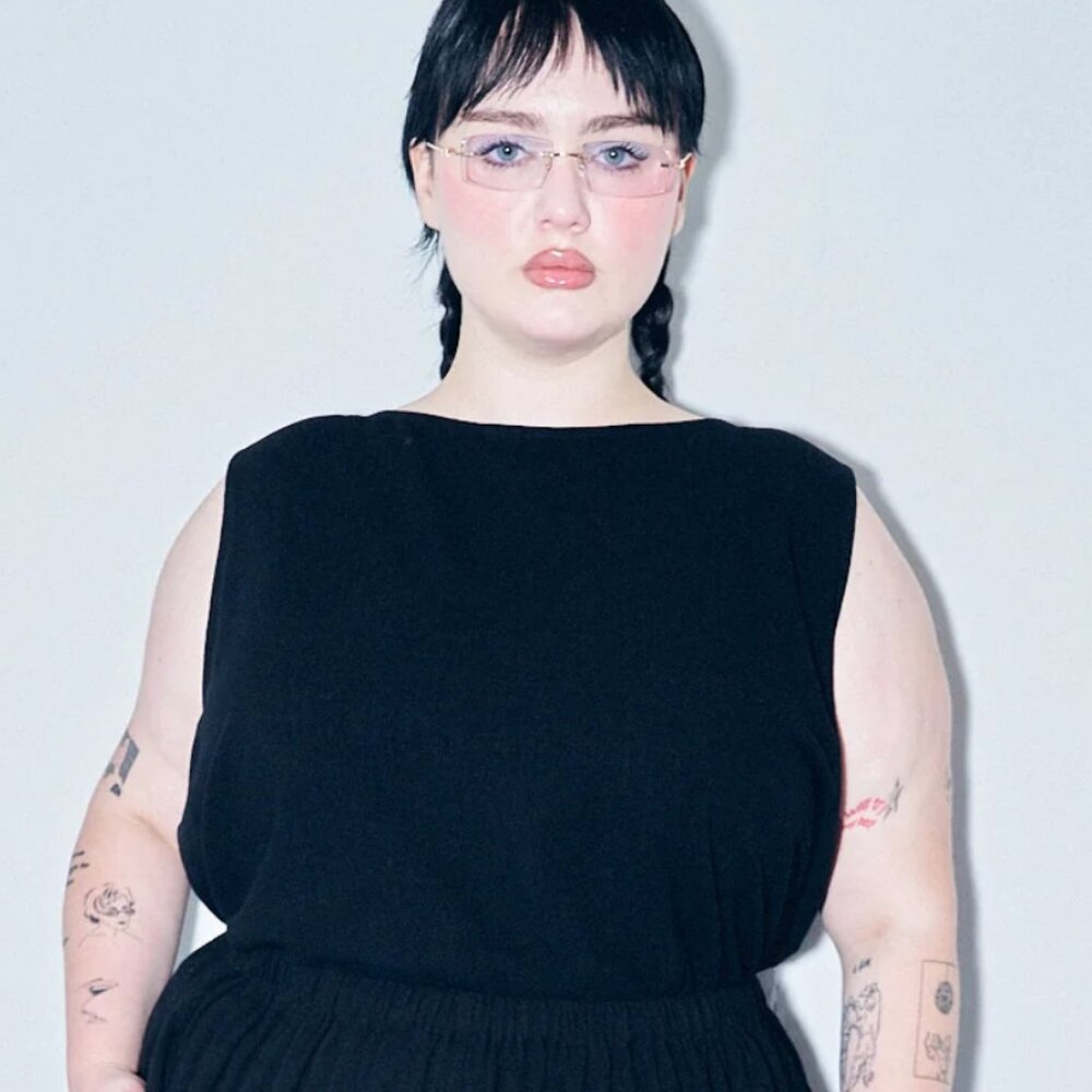 Fashion Brand Company Shift Tank Soft Linen Black